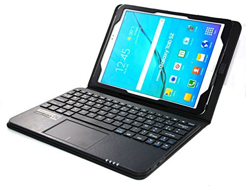 SonnyGoldTech MQ per Galaxy Tab S2 9.7 - Custodia con tastiera francese AZERTY per Samsung Galaxy LTE SM-T815, SM-T819, WiFi SM-T810, SM-T813 | Custodia con tastiera Bluetooth, touchpad multifunzione
