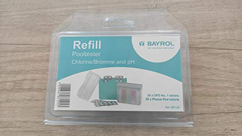 Bayrol para rellenar Pool tester PH y cloro/bromo 2 x 30 pastillas