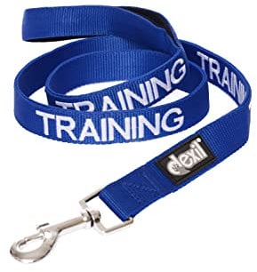 Dexil TRAINING (In Training/Do Not Disturb) Blue Warning Dog Colour Coded Luxury Padded Personalised 1.8m 6ft Lead Leash To Prevent Accidents or Incidents. Dog Award Winning