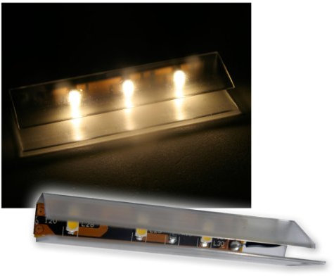 6er SET LED Glasbodenbeleuchtung 66mm warm-weiß