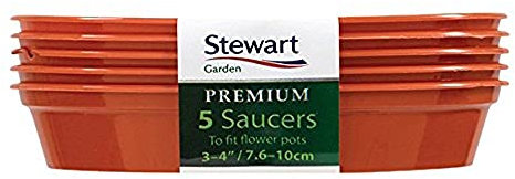Stewart, sottovaso da 7,6 a 10 cm, Colore: Nero, Confezione da 5 (4840014)