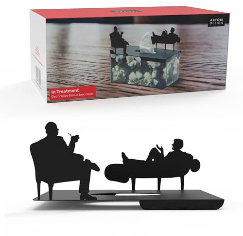 Artori Design Dekorative Metallabdeckung für quadratische Taschentuchbox, Taschentuchhalter, Geschenke für Psychologen, Therapeuten and Lehrer