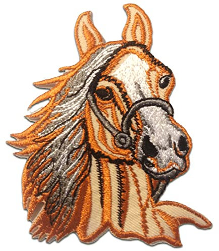 Catch the Patch Pferd Hengst Tier - (Größe: 7,3 x 9 cm) – Aufbügler & Applikationen in verschiedenen Größen – Ideal für Kleidung, Schulranzen, Jeans & Rucksäcke