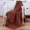 Adore Home Un Jeté Doux et Chaud 120x150cm / 150x200cm Imprimé en Laine Polaire pour Couverture Canapé lit pour Voiture de Voyage - 120x150cm, Carreaux Rouge