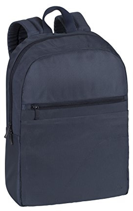 Rivacase Rucksack für Notebooks bis 15.6” - Extrem flache und kompakte Tasche mit viel Platz und hohen Tragekomfort – Dunkelblau