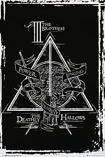 HARRY POTTER Maxiposter, holz, Deathly Hallows Graphic, 61 x 91,5 cm