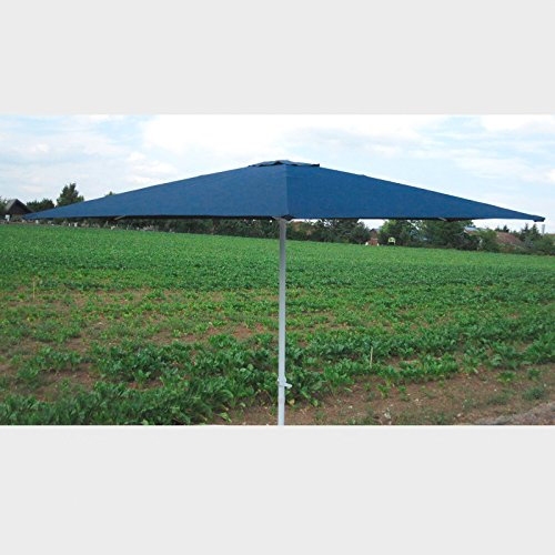 DEMA Sonnenschirm Gartenschirm Kurbelschirm Sonnenschutz Schirm mit Kurbel 3 m blau