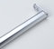 1 Tubo de armario guardarropa barra perchero ovaqlado metal cromado brillante longitud ajustable 600-900mm diametro 22 x 15mm