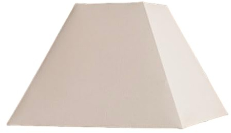 40cm Natural Cream Cotton Square Lampshade | 16 inch Modern Pyramid Standard Living Room Table Lamp Shades | Coastal Shade for Bedroom Floor Lamps