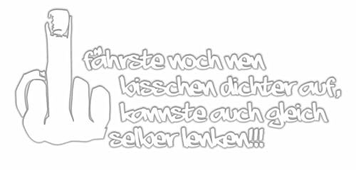 Wetterfester Aufkleber willst selber lenken 18 oder 70 cm Spruch Sprüche Auto