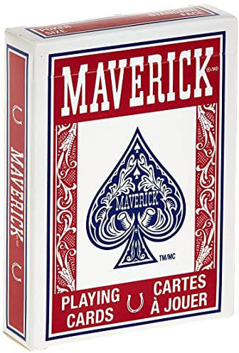 Maverick Poker Playing Cards feature regular index numbers Each Maverick Poker Deck measures 2.5 x 3.5 inches