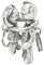 Uno de 50 Unisex-Schüssel Ring Silber Poliert LLA0008MET X