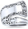 Boho Bypass Spoon Band Ring Für Frauen Für Männer Oxidiert .925 Sterling Silber Verstellbar