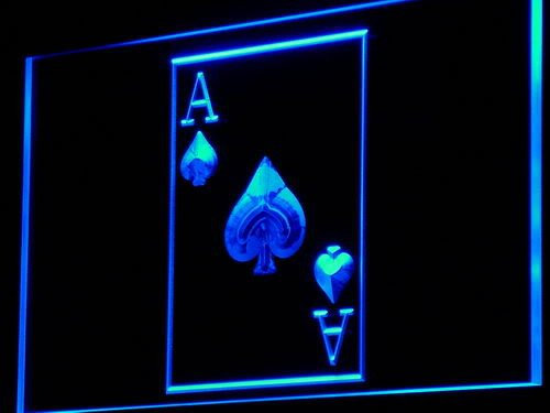 ADVPRO i846-b Ace Poker Casino Display Game NR Neon Light Sign Barlicht Neonlicht Lichtwerbung
