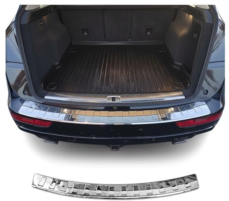 Ladekantenschutz Stoßstangenschutz kompatibel mit Audi Q5 8RB 2008-2017 Edelstahl Silber 1x