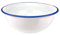 Münder Email - Schale, Schüssel - Emaille - Weiß-Blau - D 36 cm