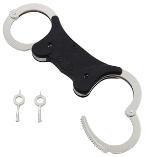 KH-Security Handschellen Handfessel Rigid mit Doppelschloss aus rostfreier Edelstahl