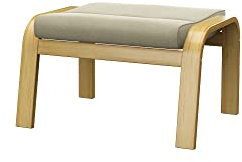 Soferia Hockerbezug Kompatibel Mit POÄNG Hocker Überzieher Hocker-Husse Hockerüberwurf Kratzfest Hydrophobie Allergenfrei Elegance Beige