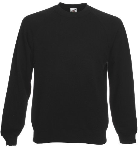 Fruit of the Loom - Sweatshirt 'Raglan Sweat' L,Black
