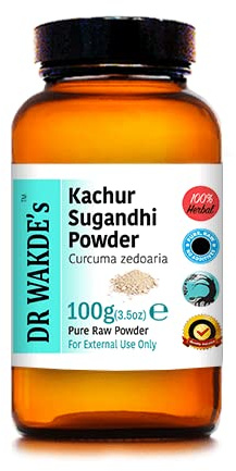 DR WAKDE'S Kachur Sugandhi Powder (Curcuma zeodaria) - 100g (3.5oz) | Pure, Raw & Dried Powder | Ayurvedic Herb | Vegan | Nothing Added, Nothing Removed | Same Day Dispatch