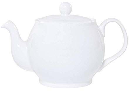 Classic Plain White Chatsworth 6 Cup Teapot in Fine Bone China