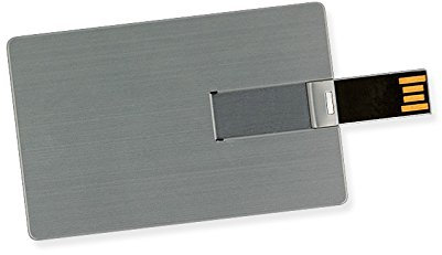 CLE CARDAN LIGHT EUROPE 32GB Speicherkarte in Scheckkartenform Silber in edler Metalloptik USB Stick Gadget