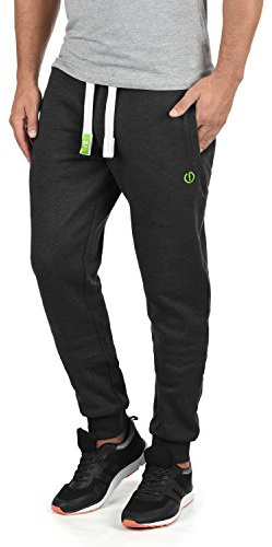 Solid SDBenn Herren Sweatpants Jogginghose Sporthose mit Fleece-Innenseite Kordelzug Label-Details Baumwollmischung Regular fit, Größe:XXL, Farbe:Dark Grey Melange (8288)