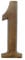 HUBER numéro de maison 1 en laiton 20 cm I numéros de maison pour la maison et la porte I numéro de maison XL I plaques de numéro de maison en laiton noble design 3D, numéro de maison