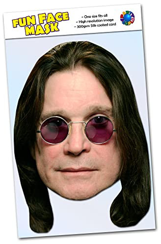 Party People 1 x Ozzy Osbourne - Celebrity Face Mask - Ready To Wear - Ozzy O