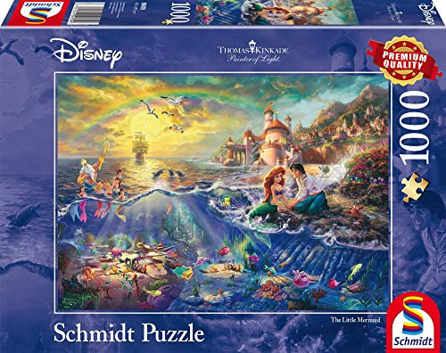Schmidt | Thomas Kinkade Age 12+: Disney The Little Mermaid Puzzle - 1000pc | Puzzle | Ages 12+ | 1 Players