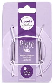 Leeds Display : PW10WL : Wire Plate Hanger No.1 : White : 9-13cm/ 3.5-5 Inch