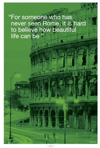 Poster - Rome (City Quote) [Size 61 cm x 91 cm]