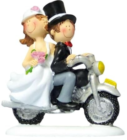 Cake Company Cake Topper Brautpaar auf Motorrad I Hochzeit Tortendekoration für besondere Momente I Tortenfigur aus hochwertigem Material
