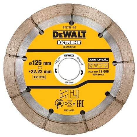 Dewalt DT3758-QZ DT3758-QZ-Doble Disco para cortar mortero de 125mm
