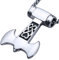 DonDon Herren Halskette 52 cm mit Wikinger Axt Edelstahl in Schmuckbeutel