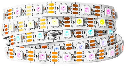 BTF-LIGHTING 1M 60 LEDs/Pixels/m WS2812B Weiß PCB RGB adressierbare Strip Streifen mit 5050 SMD LEDs NichtWasserdicht IP30