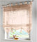 SIMPVALE Raffrollo mit Schlaufen Gardinen Voile römischen Liter Fall Schatten Transparent Vorhang für Balkon und Küche, Khaki, 80cm (Breite) x155cm (Höhe)
