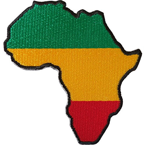 Bestickter Aufnäher zum Aufbügeln für Kleidung, Taschen, Rasta, Reggae, Flagge, Afrika