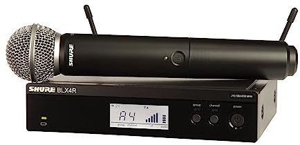 Shure BLX24R/SM58 Microfono per palco/spettacolo Senza fili Nero - Microfoni (Microfono per palco/spettacolo, Senza fili, 662-686 MHz, Batteria, AA, Alcalina)