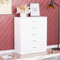 Vida Designs Blanc Commode, 5 tiroirs avec poignées en métal et Coureurs, Unique Anti-Bowing tiroir Support, Riano Chambre à Coucher Meubles de Rangement