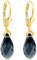Ohrringe Gold Schwarz Tropfen Marken Kristalle 925 Sterling Silber NOBEL SCHMUCK