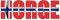 Skyline4u Norge Aufkleber Schriftzug Norwegen - 10x3,4cm