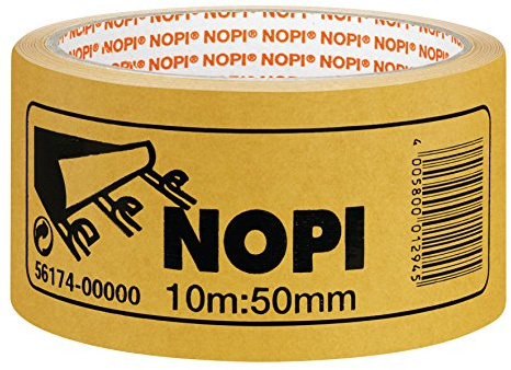 tesa Nopi doppelseitiges Klebeband - 10 m x 50 mm | Universalklebeband zum Basteln, Heimwerken, Befestigen von Fotos, Teppichen und mehr - zuverlässige und dauerhafte Haftung