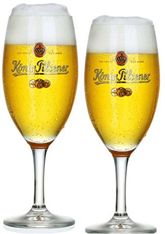 König Pilsner 6 Exclusiv-Bierpokale Glas Gastro Edition 0,3 Liter