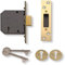 Yale B-M552-PB-65 Einsteckschloss mit 5 Hebeln, hohe Sicherheit, Messing-Finish, 2.5 Inch/64 mm