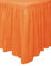 Solid Orange Plastic Rectangular Table Skirt (73cm x 4 meters) 1 Count - Easy Assembly and Reusable, Elegant & Versatile Party Decor