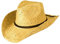 Gamble & Gunn Chapeau de cowboy en paille naturelle.