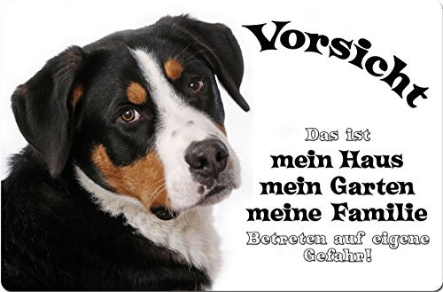 Nanyuk +++ Großer Schweizer Sennenhund - Metall Warnschild Schild Hundeschild Sign - GSS 05 T1