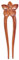 Marycrafts Blume Haarnadel Haarstab Haargabel Haarschmuck aus Holz, 11,5 cm, 1 St, Damen, Frauen, Erwachsene, Braun, Geblümt, Land Rustikal, Blumig, Glatt, Haarbefestigung, Haarschmuck