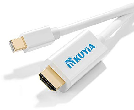 KUYIA Thunderbolt Mini DisplayPort DP a HDMI adattatore cavo convertitore audio video HDTV cavo convertitore per Apple Macbook Pro,MacBook Air,iMac,Mac Mini,Microsoft Surface Pro,Lenovo ThinkPad X1